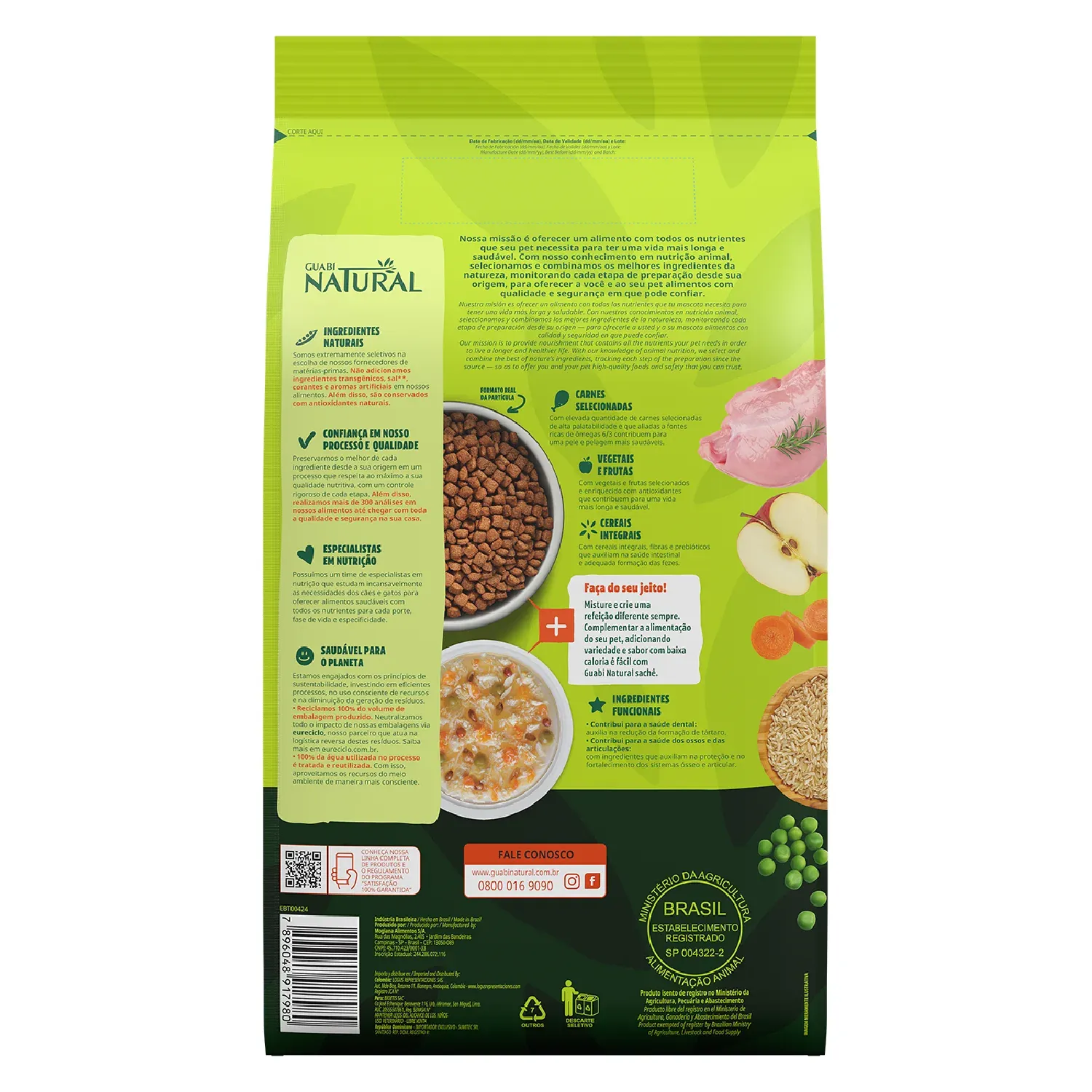 Racao Guabi Natural Caes Senior Racas Mini e Pequeno Frango e Arroz Integral 2
